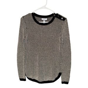 Charter Club Black and White Crew Neck Sweater